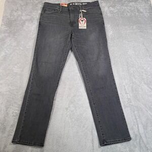 Devil-Dog Dungarees Jeans Gaston Mens Slim Fit‎ Gray 36x32 NEW